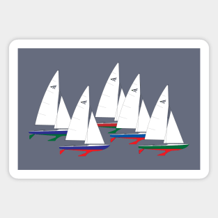 Flying Fifteen Sailboats Racing Magnet